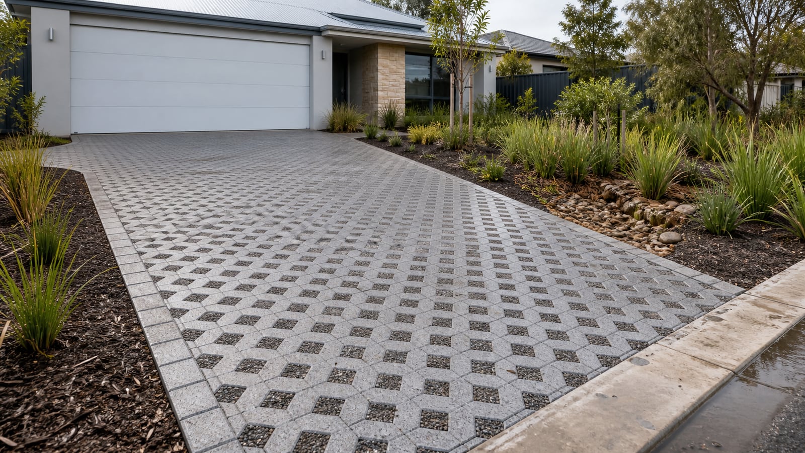 Drainage preparation for permeable pavers on a Perth outdoor project