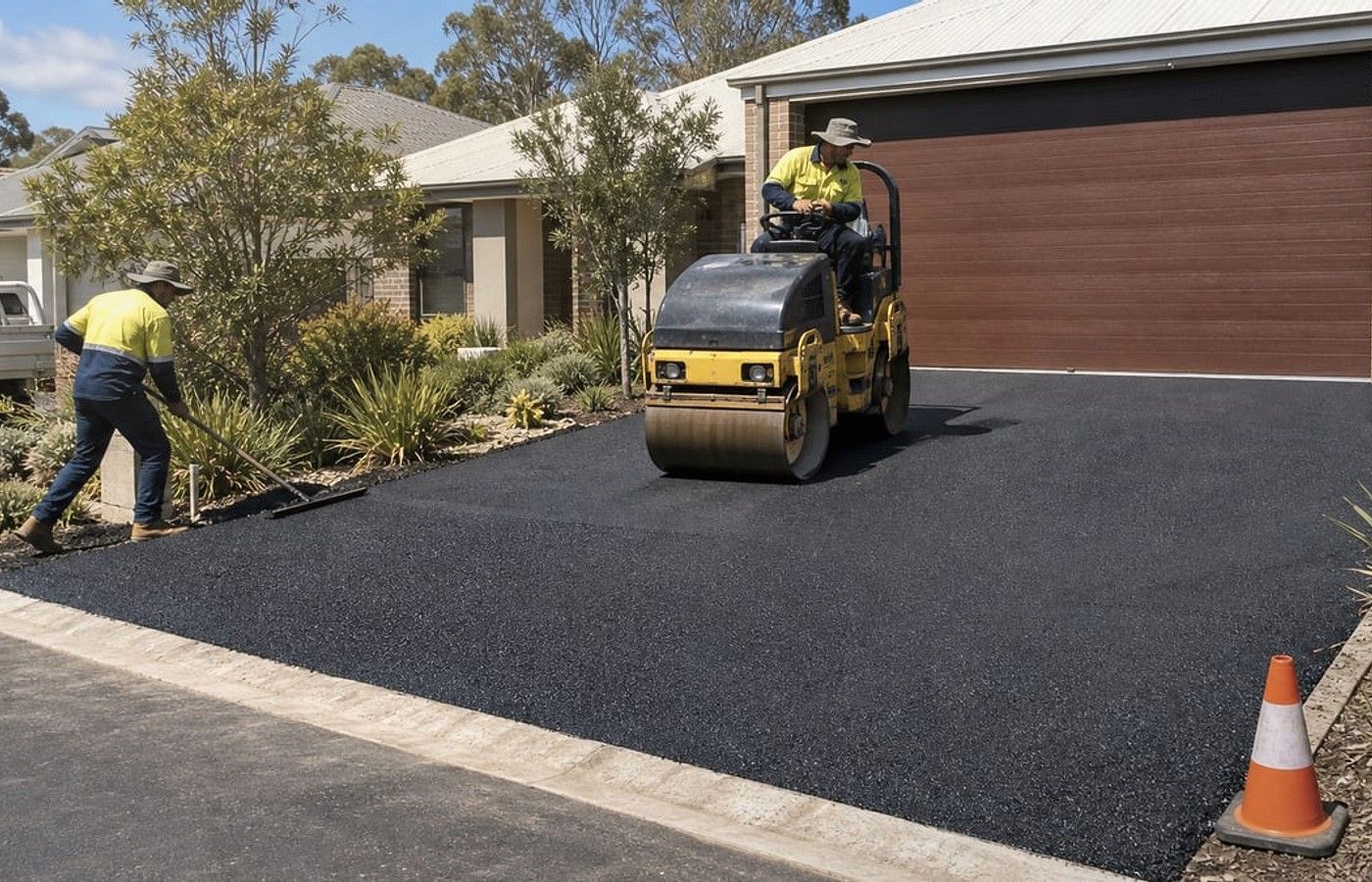 Asphalt Driveways benefits shown on a Perth outdoor works project