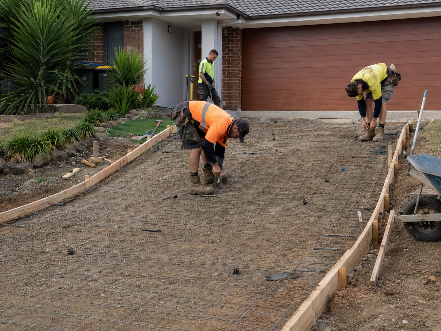 Concrete Paving benefits shown on a Perth outdoor works project