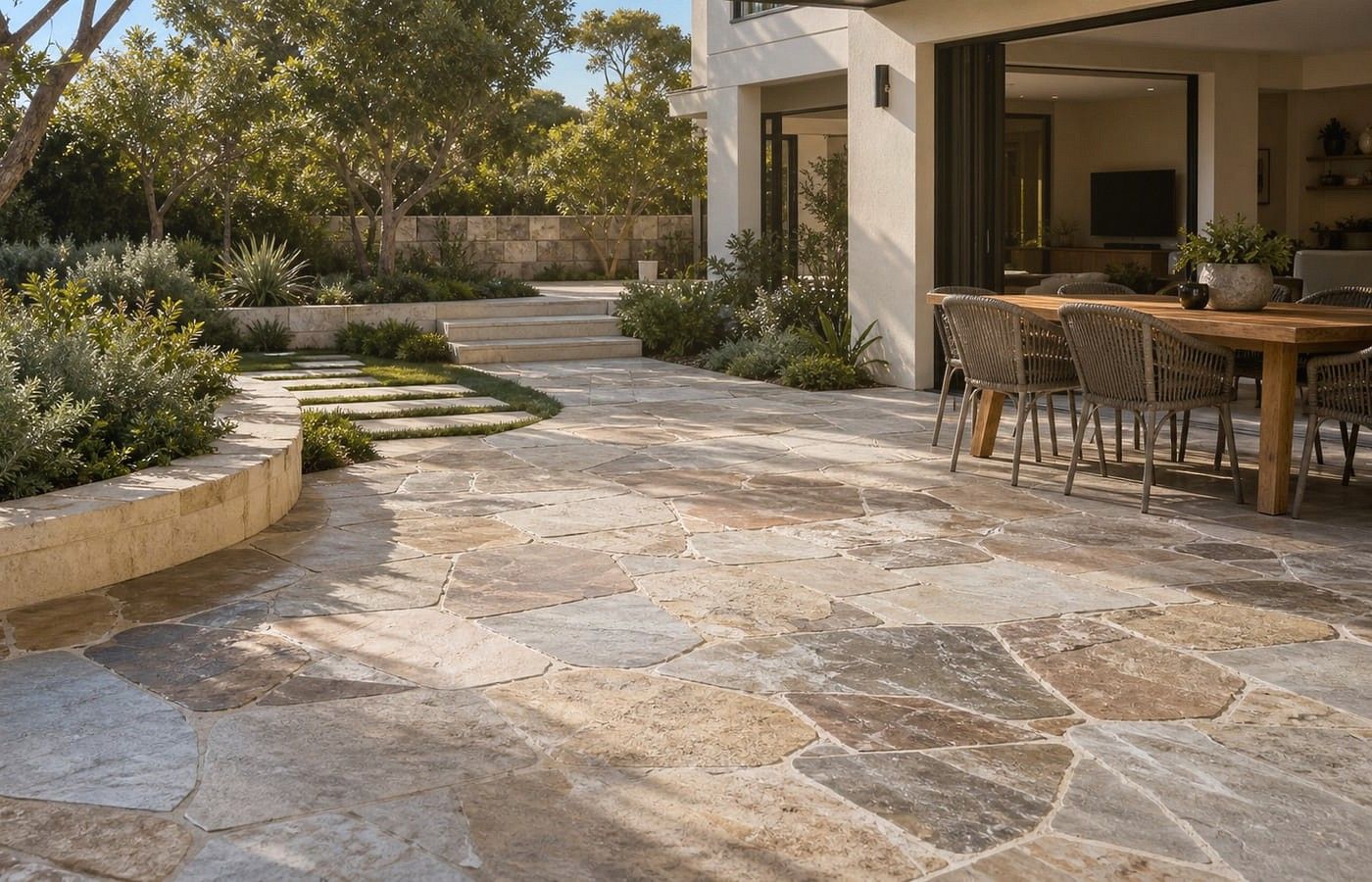 Crazy Pavers application area for a Perth property