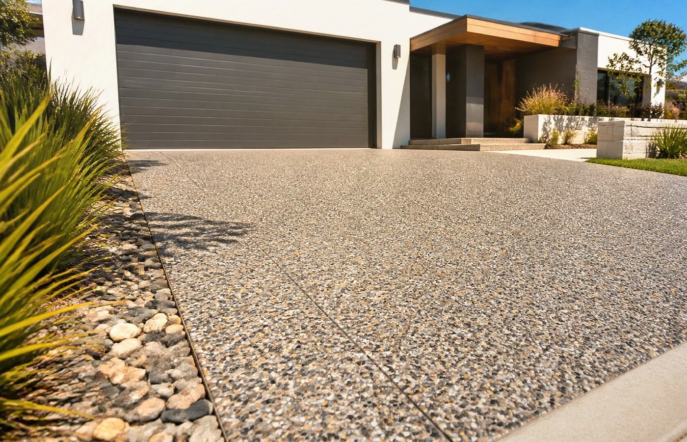 Close-up benefits visual for Exposed Aggregate Pavers in Perth