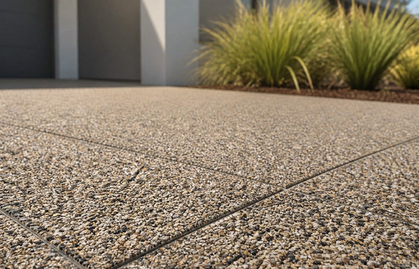 Exposed Aggregate Pavers installed in a Perth outdoor area