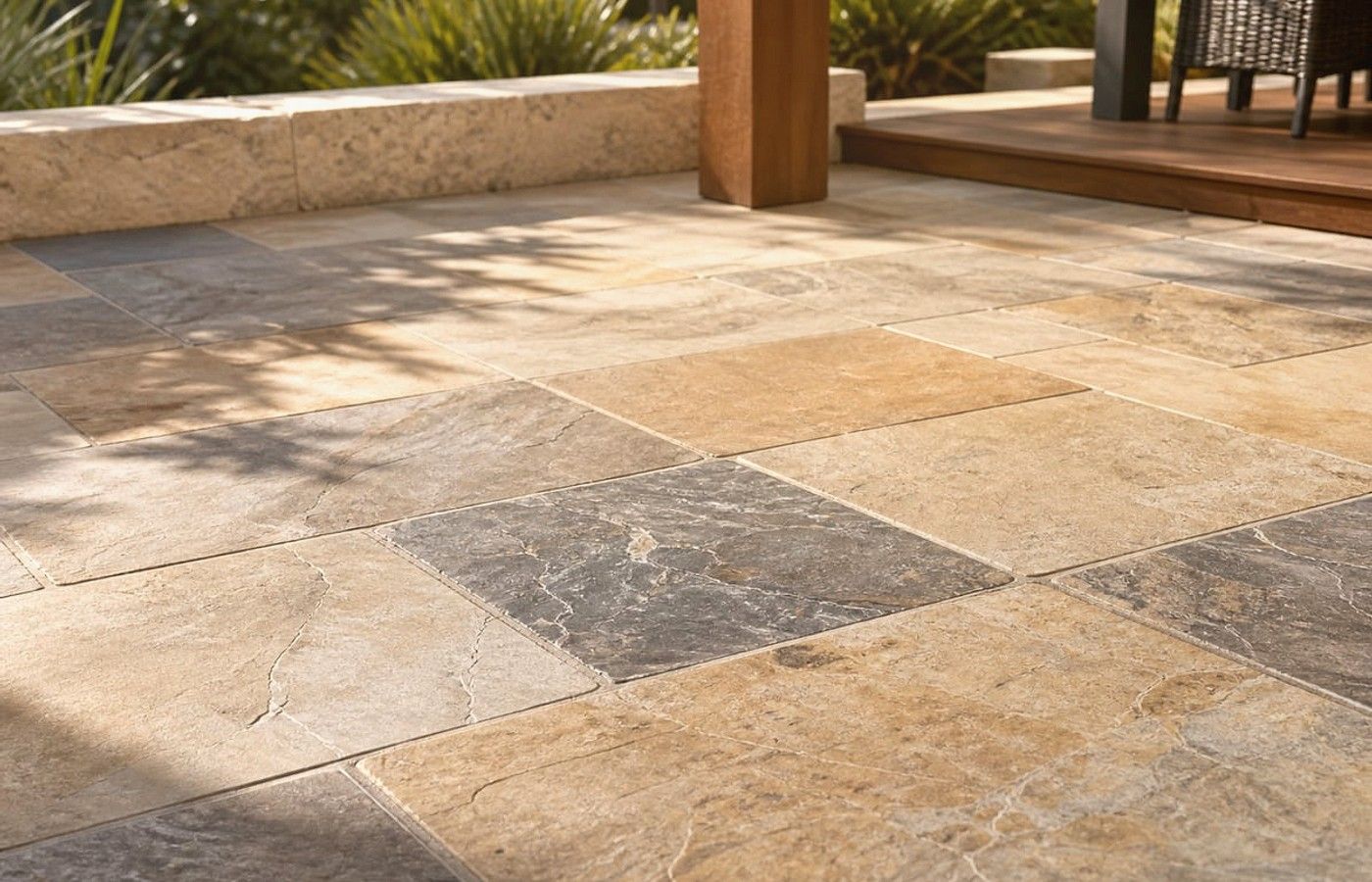 Natural Stone Pavers installed in a Perth outdoor area