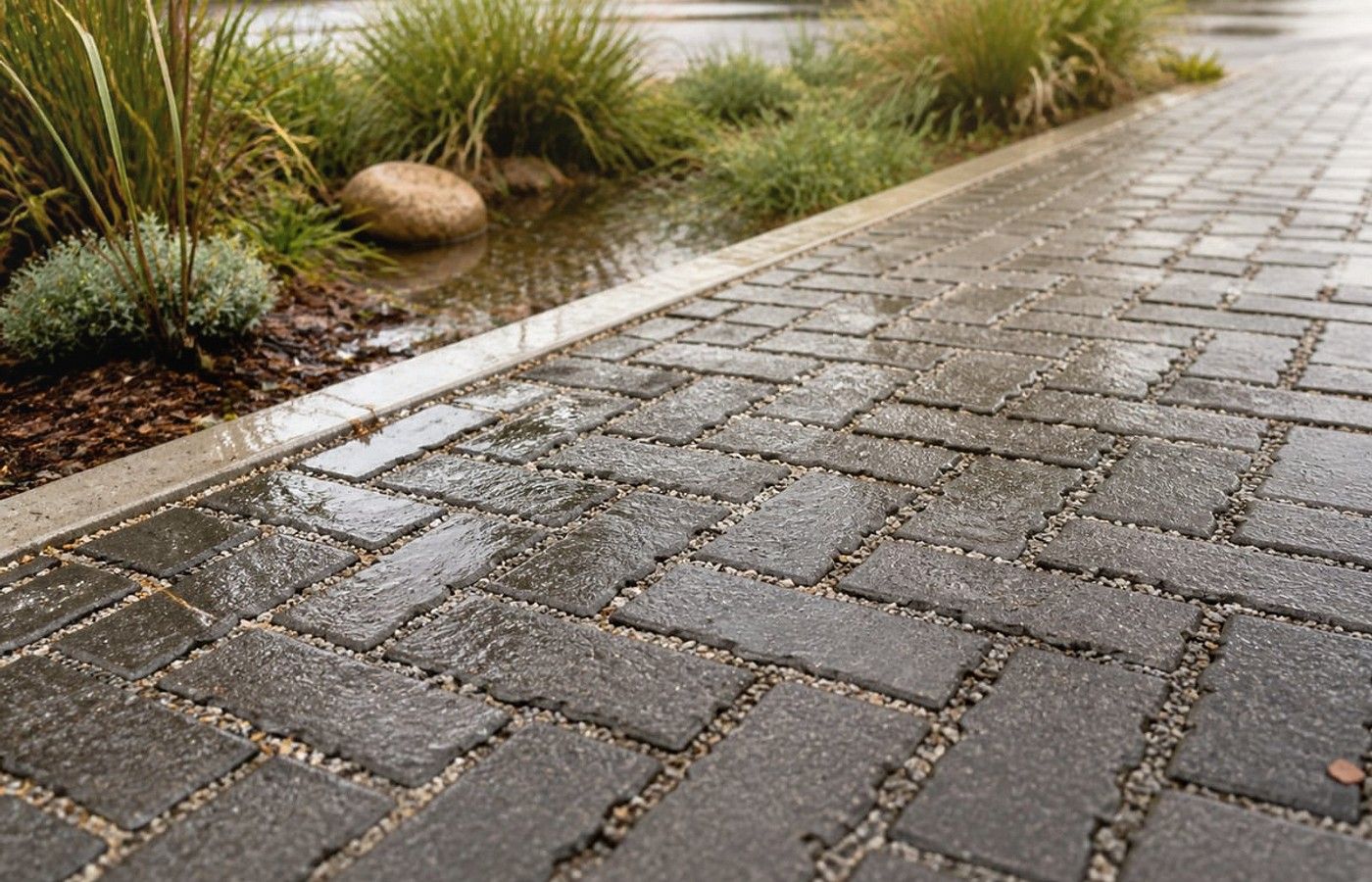 Permeable Pavers installed in a Perth outdoor area