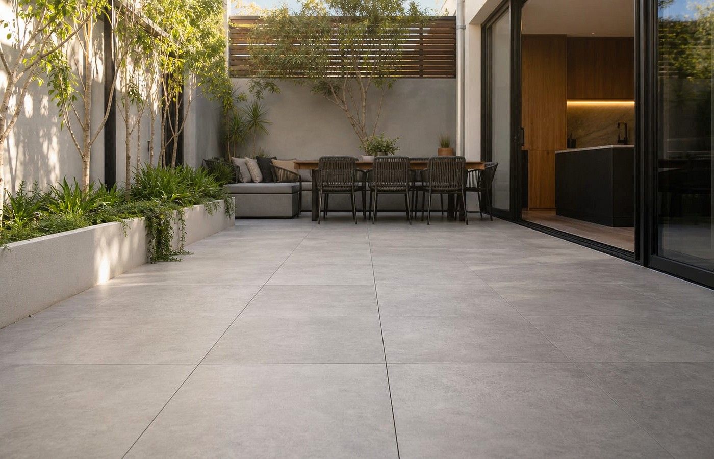 Close-up benefits visual for Porcelain Pavers in Perth