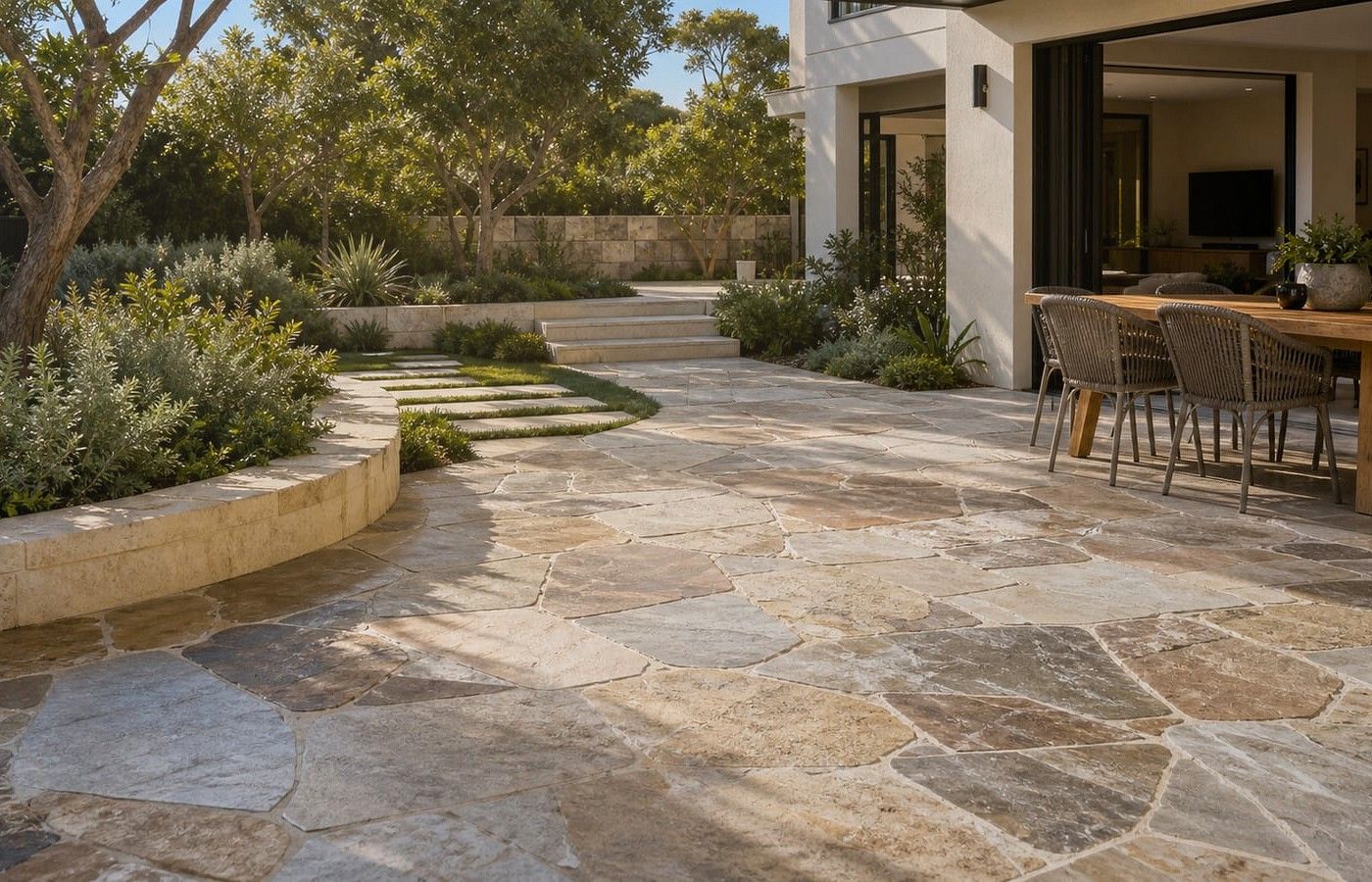 Porcelain Pavers maintenance and outdoor cleaning detail in Perth