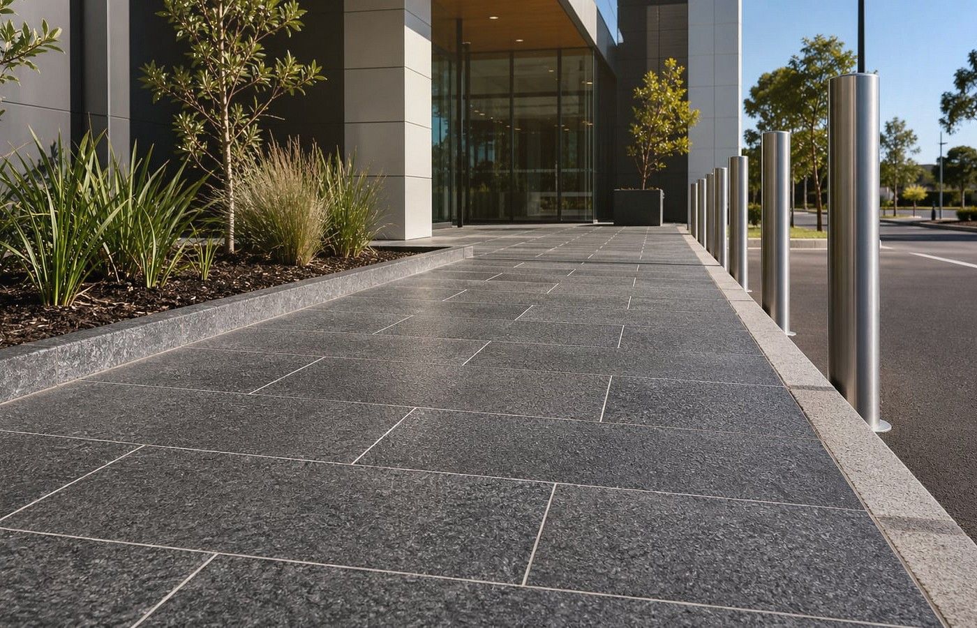 Travertine Pavers application area for a Perth property